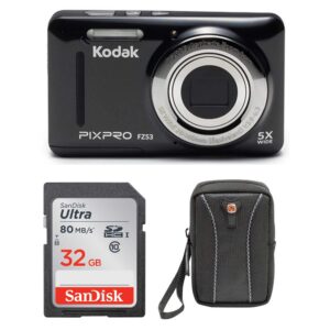 Kodak - PIXPRO Friendly Zoom FZ53 Digital Camera Bundle - Black