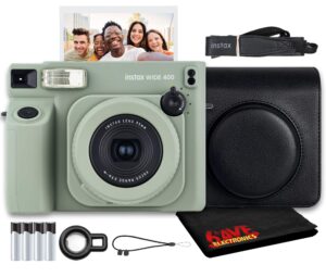 Fujifilm - INSTAX Wide 400 Instant Camera - Sage Green, Case For Instax Wide 400