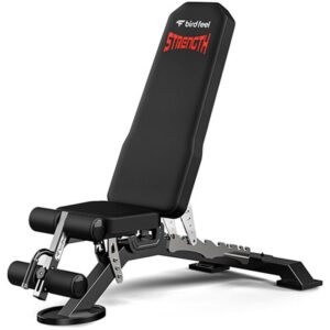 Pooboo - Commercial Adjustable Dumbbell Weight Bench, Workout Bench for Home Gym Strength Training - Black