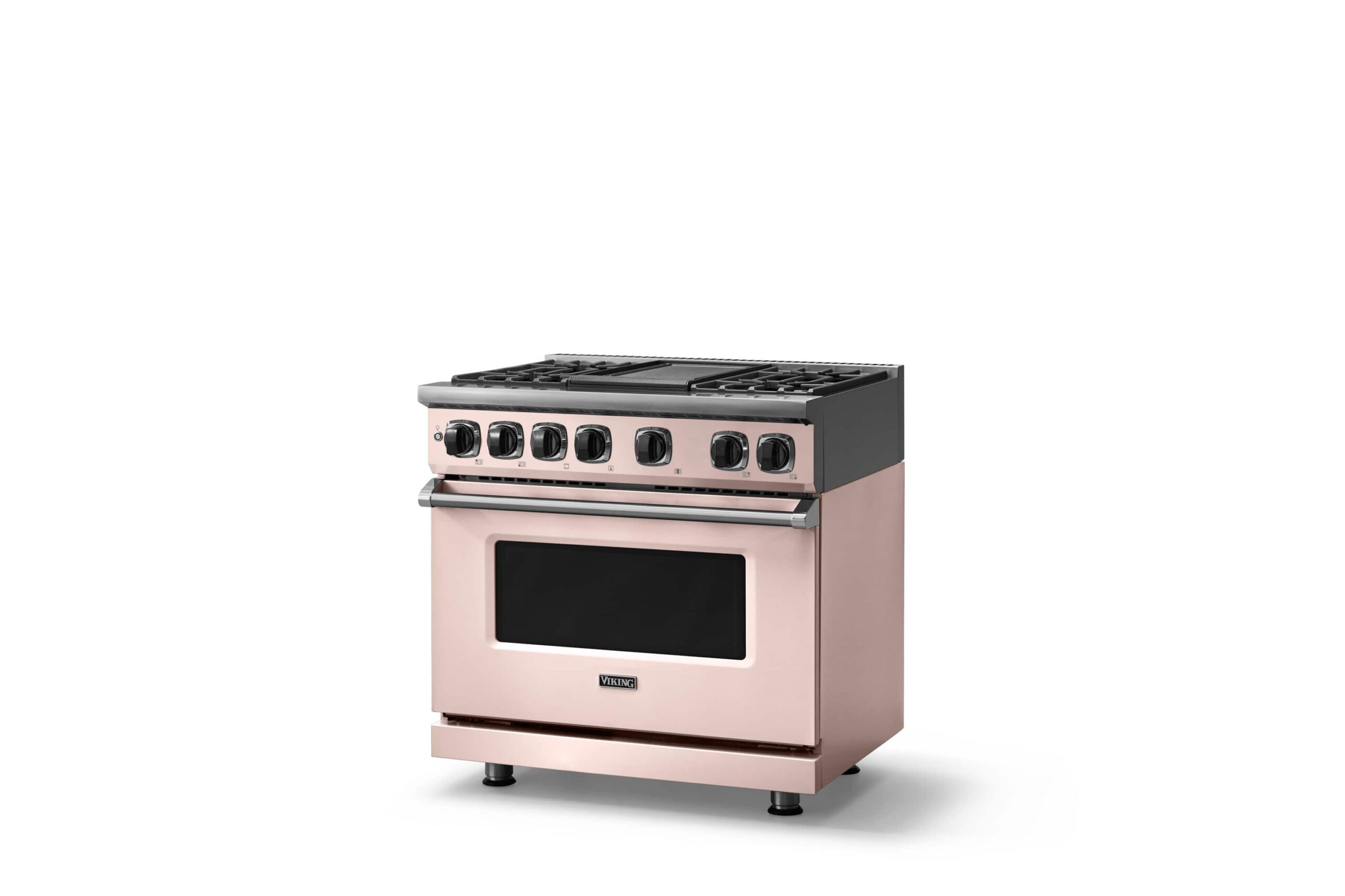 Viking - 36"W. 5.6 Cu. Ft. 7S Self-Clean Dual Fuel Range-Blush - Blush - Image 2