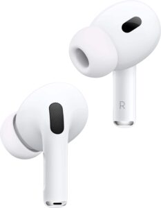 Apple - Refurbished Excellent - AirPods Pro 2, Wireless Active Noise Cancelling Earbuds with Hearing Aid Feature - White