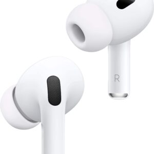 Apple - Refurbished Excellent - AirPods Pro 2, Wireless Active Noise Cancelling Earbuds with Hearing Aid Feature - White