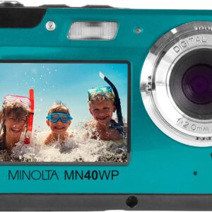 Minolta - MN40WP 48.0 Megapixel Waterproof Digital Camera - Blue