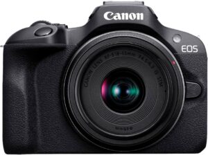 Canon - EOS R100 4K Video Mirrorless Camera with RF-S18-45mm f/4.5-6.3 IS STM Lens - Black
