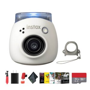 Fujifilm - INSTAX PAL Digital Camera (MilkyWhite), Memory Card Wallet, Memory Card