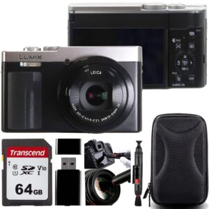 Panasonic - Lumix ZS99 30X Optical Zoom Digital Camera Basic Camera Bundle - Silver