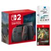 Switch 2 Video Game Console with Hyrule Warriors Age of Imprisonment and MightySkins Code Bundle - Nintendo Switch 2