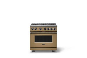 Viking - 36 in. Wide 6 Burner Pro 7 Series 5.6 Cu. Ft. Freestanding Sealed Burner Gas Convection Range - Golden Hour - Golden Hour