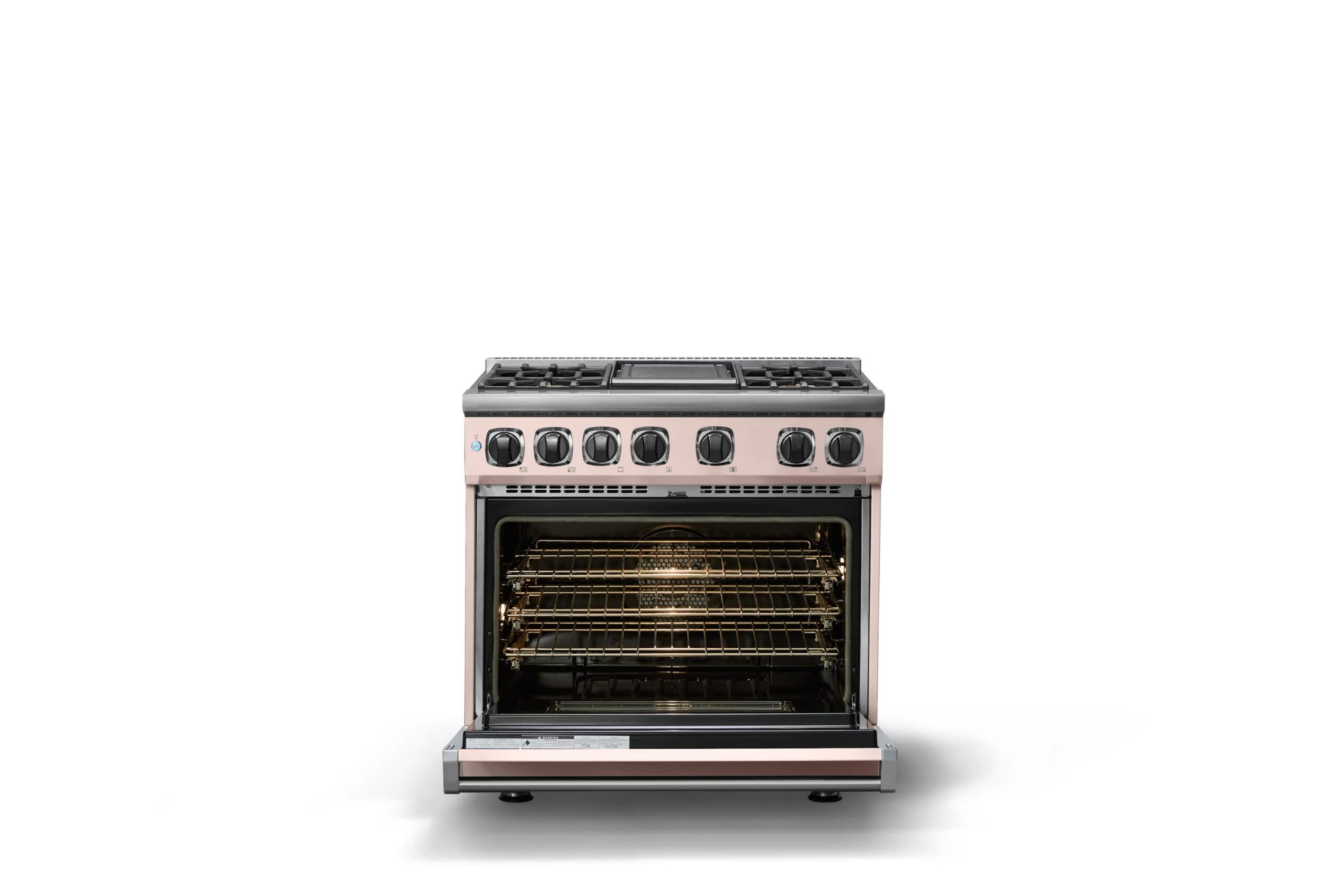 Viking - 36"W. 5.6 Cu. Ft. 7S Self-Clean Dual Fuel Range-Blush - Blush - Image 5